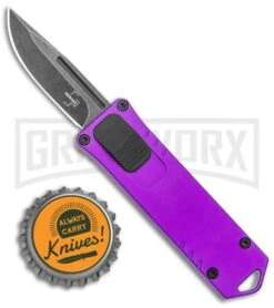 Boker Plus USB OTF Black Automatic Knife Aluminum - Purple SW Plain -Knivesand Tools Shop Boker Plus USB OTF Auto Purple Aluminum Black SW 06EX277SOI BHQ 125999 jr bottlecap large