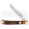 Boker Slim Line Trapper Brown Jigged Bone Pocket Knife -Knivesand Tools Shop Boker Slim Line Trapper Brown Bone BHQ 115177 jr large