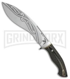 Browning Wihongi Signature Kukri Gray G-10 Fixed Blade Knife - Satin Plain