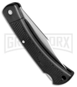 Buck Knives Buck 110 Folding Hunter LT Black Lockback Knife - Satin Plain -Knivesand Tools Shop Buck 110 Folding Hunter LT LB Satin 0110BKSLT BHQ 79530 jr side large