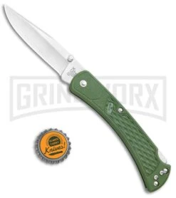 Buck Knives Buck 110 Slim Select OD Green Lockback Knife- Satin Plain 5 Buck Knives Buck 110 Slim Select OD Green Lockback Knife- Satin Plain -Knivesand Tools Shop Buck 110 Slim Select LB OD Green Satin 0110ODS2 BHQ 106666 jr bottlecap large