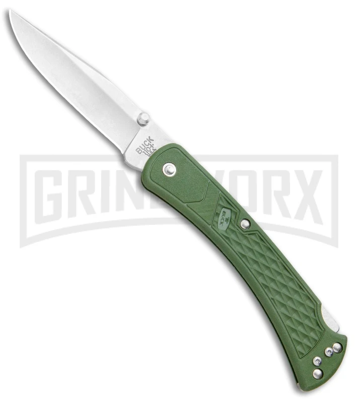 Buck 110 Slim Select OD Green Lockback Knife- Satin Plain Buck Knives Buck 110 Slim Select OD Green Lockback Knife- Satin Plain -Knivesand Tools Shop Buck 110 Slim Select LB OD Green Satin 0110ODS2 BHQ 106666 jr large