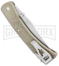 Buck Knives Buck 110 Slim Select Tan Lockback Knife - Satin Plain 4 Buck Knives Buck 110 Slim Select Tan Lockback Knife - Satin Plain -Knivesand Tools Shop Buck 110 Slim Select LB Tan Satin 0110BRS2 B BHQ 106659 jr side large
