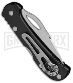 Buck Knives Buck Mini SpitFire Black Folding Knife - Satin Plain -Knivesand Tools Shop Buck Mini SpitFire LB Black Satin 0726BKS BHQ 92994 jr side large