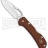 Buck Knives Buck Mini SpitFire Brown Folding Knife - Satin Plain -Knivesand Tools Shop Buck Mini SpitFire LB Brown Satin 0726BRS BHQ 92995 jr large