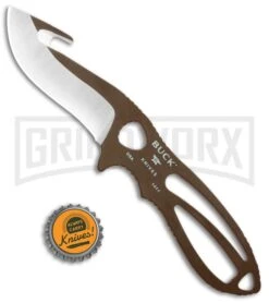 Buck Knives Buck PakLite Large Skinner Guthook Brown Fixed Blade Knife - Satin Recurve 5 Buck Knives Buck PakLite Large Skinner Guthook Brown Fixed Blade Knife - Satin Recurve -Knivesand Tools Shop Buck PackLite Large skinner guthook Brown Satin 0141BRG BHQ 106681 jr bottlecap large