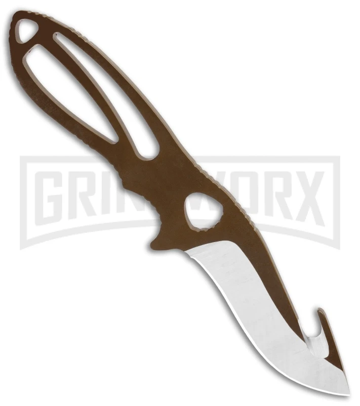 Buck PakLite Large Skinner Guthook Brown Fixed Blade Knife - Satin Recurve Buck Knives Buck PakLite Large Skinner Guthook Brown Fixed Blade Knife - Satin Recurve -Knivesand Tools Shop Buck PackLite Large skinner guthook Brown Satin 0141BRG BHQ 106681 jr spine large