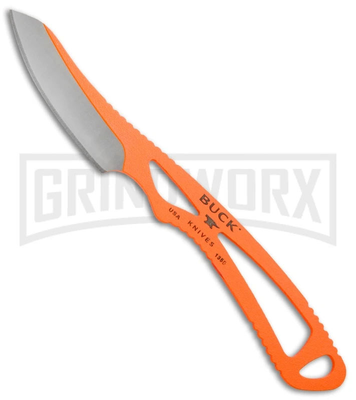 Buck PakLite Caper Fixed Blade Knife - Orange Plain Buck Knives Buck PakLite Caper Fixed Blade Knife - Orange Plain -Knivesand Tools Shop Buck PakLite Caper Orange BU135ORS BHQ 41193 jr large