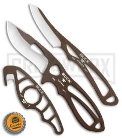 Buck Knives Buck PakLite Field Master Kit Brown Fixed Blade/Guthook - Brown/Satin -Knivesand Tools Shop Buck PakLite Field Master Guthook Brown 0141BRSVP BHQ 106683 jr bottlecap large
