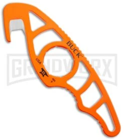 Buck Knives Buck PakLite Large Guthook Fixed Blade - Orange Plain