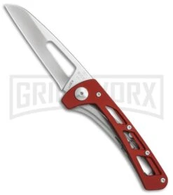 Buck Knives Buck Vertex Red Aluminum Folding Knife - Satin Plain