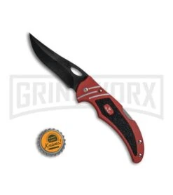 Buck Knives Buck Volt Red Aluminum Lock Back Knife - Black Plain -Knivesand Tools Shop Buck Volt LB Red Aluminum Black 0710RDS B BHQ 66593 jr bottlecap large