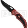 Buck Knives Buck Volt Red Aluminum Lock Back Knife - Black Plain -Knivesand Tools Shop Buck Volt LB Red Aluminum Black 0710RDS B BHQ 66593 jr large