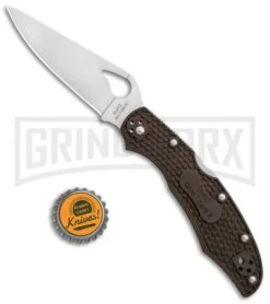 Byrd Cara Cara 2 Folding Knife Brown FRN - Satin Plain -Knivesand Tools Shop Byrd Cara Cara 2 LB Brown FRN Satin BY03PBN2 BHQ 86886 jr bottlecap large