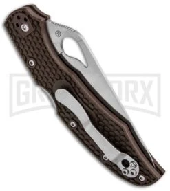 Byrd Cara Cara 2 Folding Knife Brown FRN - Satin Plain -Knivesand Tools Shop Byrd Cara Cara 2 LB Brown FRN Satin BY03PBN2 BHQ 86886 jr side large