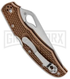 Byrd Cara Cara 2 Brown FRN Folding Knife - Satin Serr 4 Byrd Cara Cara 2 Brown FRN Folding Knife - Satin Serr -Knivesand Tools Shop Byrd Cara Cara 2 LB Brown FRN Satin Serr BY03PSBN2 BHQ 89816 jr side large