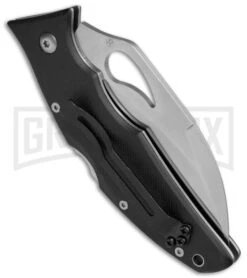 Byrd Crossbill Black G-10 Folding Knife - Satin Full Serr -Knivesand Tools Shop Byrd Crossbill LB Black G 10 Satin Full Serr BY07GS BHQ 7365 jr side large