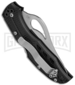 Byrd Meadowlark Black FRN Folding Knife - Satin Serr -Knivesand Tools Shop Byrd Meadlowlark FRN LB Satin Serr BY04PSBK BHQ 6921 jr side large