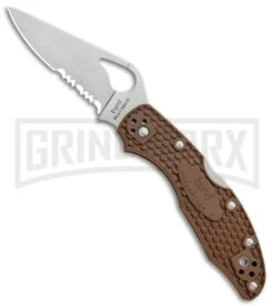 Byrd Meadowlark 2 Brown FRN Folding Knife - Satin Serr