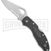 Byrd Meadowlark 2 Gray FRN Folding Knife - Satin Serr -Knivesand Tools Shop Byrd Meadowlark 2 LB Gray FRN Satin Serr BY04PSGY2 BHQ 89822 jr large
