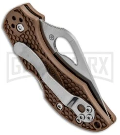 Byrd Robin 2 Brown FRN Folding Knife - Satin Plain -Knivesand Tools Shop Byrd Robin 2 LB Brown FRN Satin BHQ 89825 jr side large