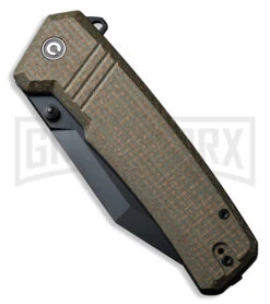 CIVIVI Bhaltair Burlap Micarta Folding Knife - Tanto Black Plain -Knivesand Tools Shop CIVIVI Bhaltair C23024 3 BHQ 187194 hd spine large
