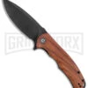 CIVIVI Praxis Cuibourtia Wood Flipper Folding Knife - Black -Knivesand Tools Shop CIVIVI Praxis Flipper LL Cuibourtia Wood Black BHQ 142944 jr large