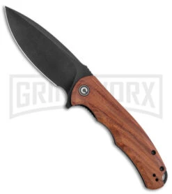 CIVIVI Praxis Cuibourtia Wood Flipper Folding Knife - Black