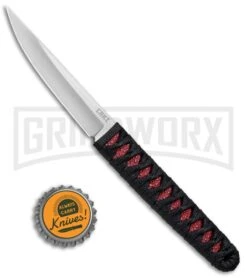 CRKT Burnley Obake Red Nylon Fixed Blade Knife - Satin Plain -Knivesand Tools Shop CRKT Burnley Obake Red Satin 2367RSC BHQ 72437 jr bottlecap large