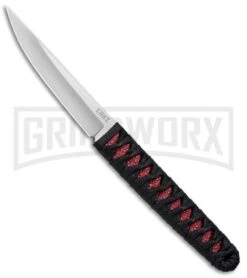 CRKT Burnley Obake Red Nylon Fixed Blade Knife - Satin Plain