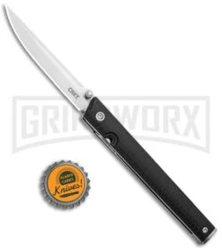 CRKT CEO Black GRN Liner Lock Knife - Satin Plain -Knivesand Tools Shop CRKT CEO LL Black GRN Satin 7096 BHQ 92432 jr bottlecap large
