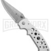 CRKT Crawford Kasper Professional Gray Folding Knife - Gray Plain 2 CRKT Crawford Kasper Professional Gray Folding Knife - Gray Plain -Knivesand Tools Shop CRKT Crawford Kasper Professional LL Silver Gray 7772 BHQ 76580 jr large