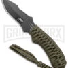 CRKT Thunder Strike Fixed Blade Neck Knife - Black Plain -Knivesand Tools Shop CRKT Crawford Thunder Strike Neck Green Paracord Black BHQ 27278 jr large