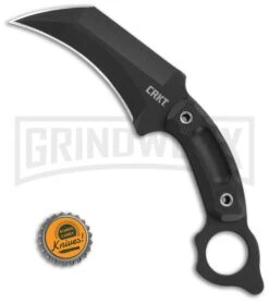 CRKT Du Hoc Karambit Black G-10 Fixed Blade Knife - Black Plain -Knivesand Tools Shop CRKT Du Hoc Karambit Black BHQ 85386 er bottlecap large