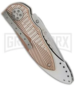 CRKT Elishewitz E-Lock Bronze Folding Knife - Satin Serr 4 CRKT Elishewitz E-Lock Bronze Folding Knife - Satin Serr -Knivesand Tools Shop CRKT Elishewitz E Lock bronze satin serr 7333 BHQ 0477 er side large
