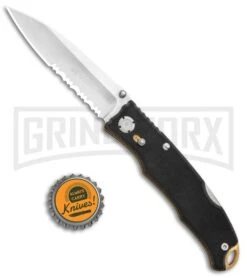 CRKT Lake Laredo Black G-10 Folding Knife - Satin Serrated -Knivesand Tools Shop CRKT Lake Laredo LB Black G 10 Satin Serr 7266 BHQ 85978 jr bottlecap large