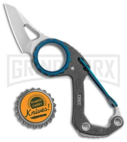 CRKT Mike Bond Compano Stainless Carabiner Knife - Sheepsfoot Satin Plain -Knivesand Tools Shop CRKT Mike Bond Compano Sheepsfootf SJ Carabiner Satin BHQ 145867 jr bottlecap large