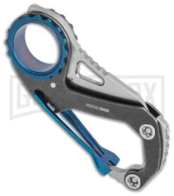 CRKT Mike Bond Compano Stainless Carabiner Knife - Sheepsfoot Satin Plain -Knivesand Tools Shop CRKT Mike Bond Compano Sheepsfootf SJ Carabiner Satin BHQ 145867 jr side large