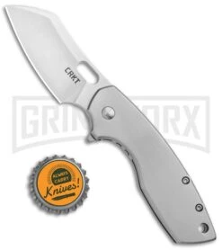 CRKT Pilar Large Stainless Steel Frame Lock Flipper Knife - Satin Plain -Knivesand Tools Shop CRKT Pilar Large FL SS Satin 5315 BHQ 92276 jr bottlecap large