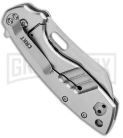 CRKT Pilar Large Stainless Steel Frame Lock Flipper Knife - Satin Plain -Knivesand Tools Shop CRKT Pilar Large FL SS Satin 5315 BHQ 92276 jr side large