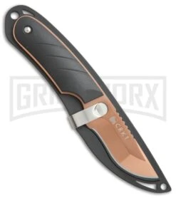 CRKT Side Hawg 2 Neck Knife Black Fixed Blade Knife - Bronze Plain -Knivesand Tools Shop CRKT Side Hawg 2 neck knife pivot sheath bronze 2404BR BHQ 69071 er spine large