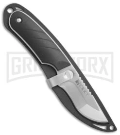 CRKT Side Hawg 2 Neck Knife Black Fixed Blade Knife - Satin Plain -Knivesand Tools Shop CRKT Side Hawg 2 neck knife pivot sheath satin 2404 BHQ 6833 er spine large