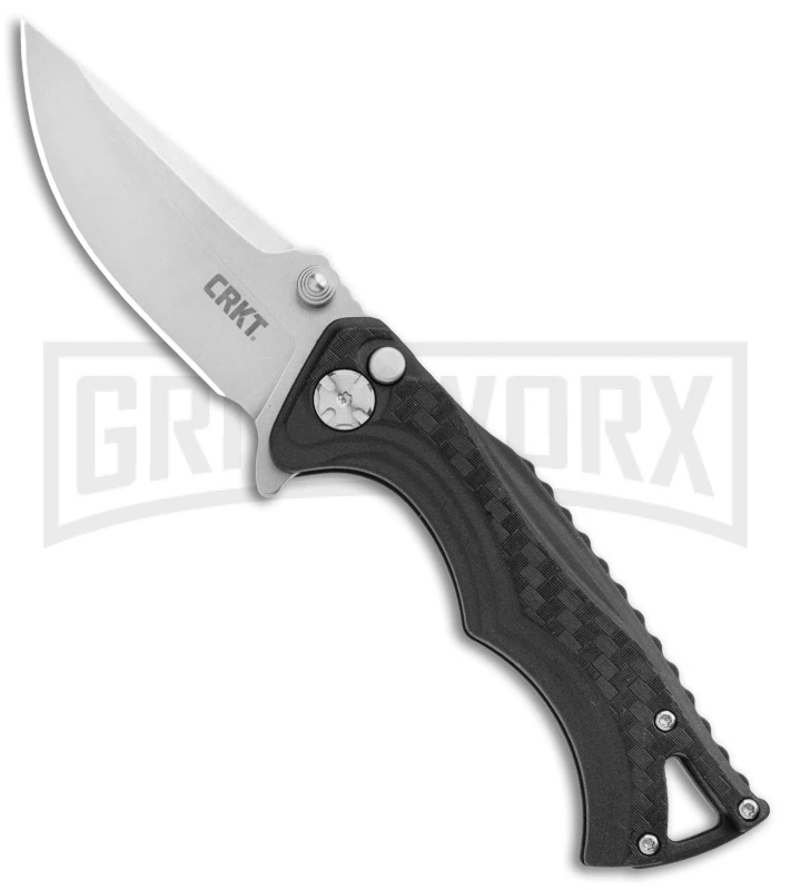 CRKT 5220 BT Fighter 2.9" Compact Plunge Lock Knife GRN - Black CRKT 5220 BT Fighter 2.9" Compact Plunge Lock Knife GRN - Black -Knivesand Tools Shop CRKT Tighe BT Fighter Compact Plunge Lock Black GRN SW 5220 BHQ 103933 jr large