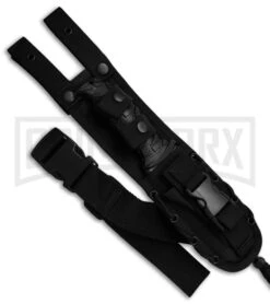 CRKT Ultima Fixed Blade Survival Knife 2125 (4.95" Serr) -Knivesand Tools Shop CRKT Ultima Tactical GFN Black Serr 2125KV BHQ 14858 jr sheath large