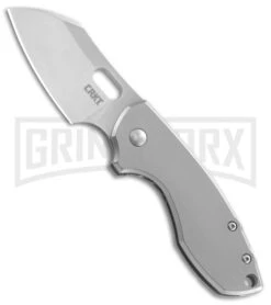 CRKT Pilar Stainless Steel Folding Knife - Satin Plain