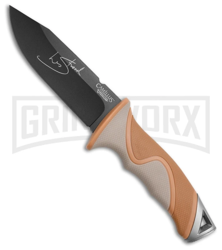 Camillus Blackfoot Brown Fixed Blade Knife - Black Plain Camillus Blackfoot Brown Fixed Blade Knife - Black Plain -Knivesand Tools Shop Camillus Blackfoot brown black BHQ 43020 er large