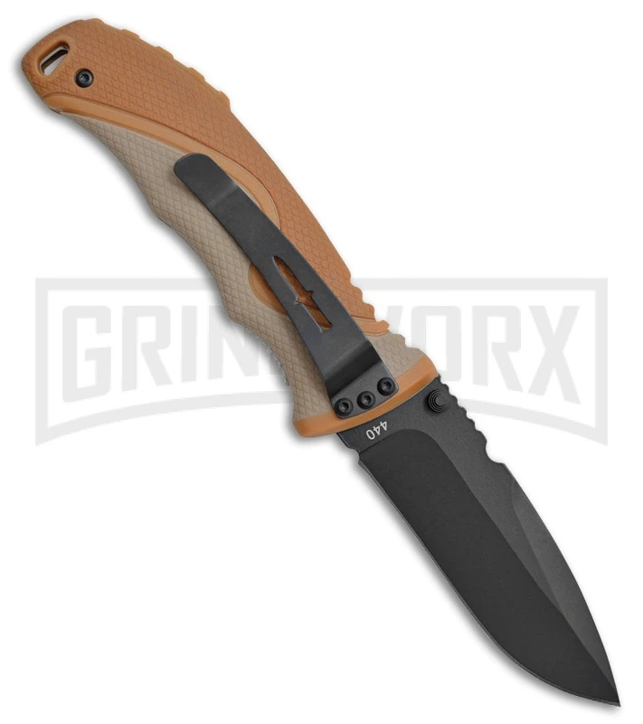 Camillus San Bushmen Brown Folding Knife - Black Plain Camillus San Bushmen Brown Folding Knife - Black Plain -Knivesand Tools Shop Camillus San bushmen ll brown black BP 25551 jr large