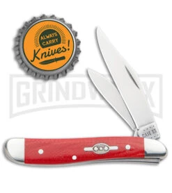 Case Cutlery Red Peanut Knife - Polish Plain -Knivesand Tools Shop Case Peanut Smooth Red G 10 SS BHQ 138455 jr bottlecap large