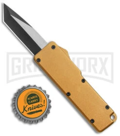 Chud Mini Gold OTF Automatic Knife - Black Tanto Plain 5 Chud Mini Gold OTF Automatic Knife - Black Tanto Plain -Knivesand Tools Shop Chud Mini Gold OTF Auto Pocket Clip Black Tanto GX 38553 jr bottlecap large