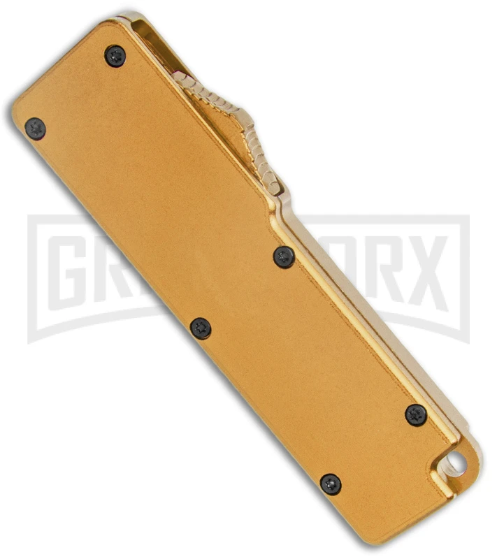 Chud Mini Gold OTF Automatic Knife - Black Tanto Plain Chud Mini Gold OTF Automatic Knife - Black Tanto Plain -Knivesand Tools Shop Chud Mini Gold OTF Auto Pocket Clip Black Tanto GX 38553 jr spine large